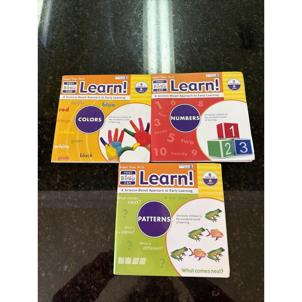 Your‎ Baby Can Learn Books Set Of 3 Robert Titzer Colors Numbers Patterns